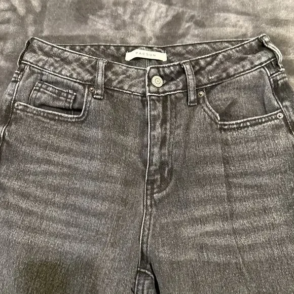 PacSun Womens Mom Jeans Size 25 Dark Wash Black Casual Denim - Picture 7 of 16